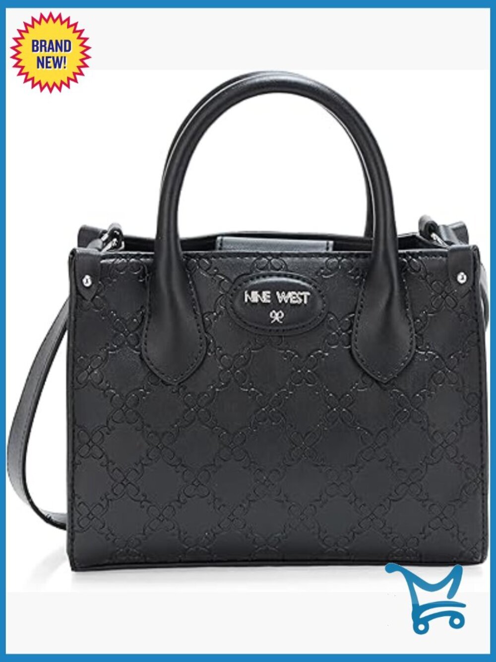 Faux Leather Mini Satchel Crossbody Bag with Adjustable Strap